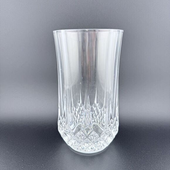Retired Cristal D'Arques Longchamp 24% Lead Tall Highball Crystal Glass 5" - Picture 3 of 7